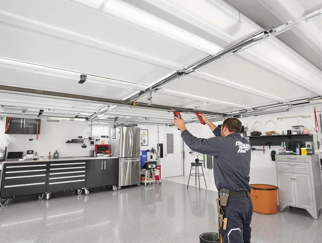 Overhead garage door repair service by Hilton Head Island Garage Door Repair in Hilton Head Island